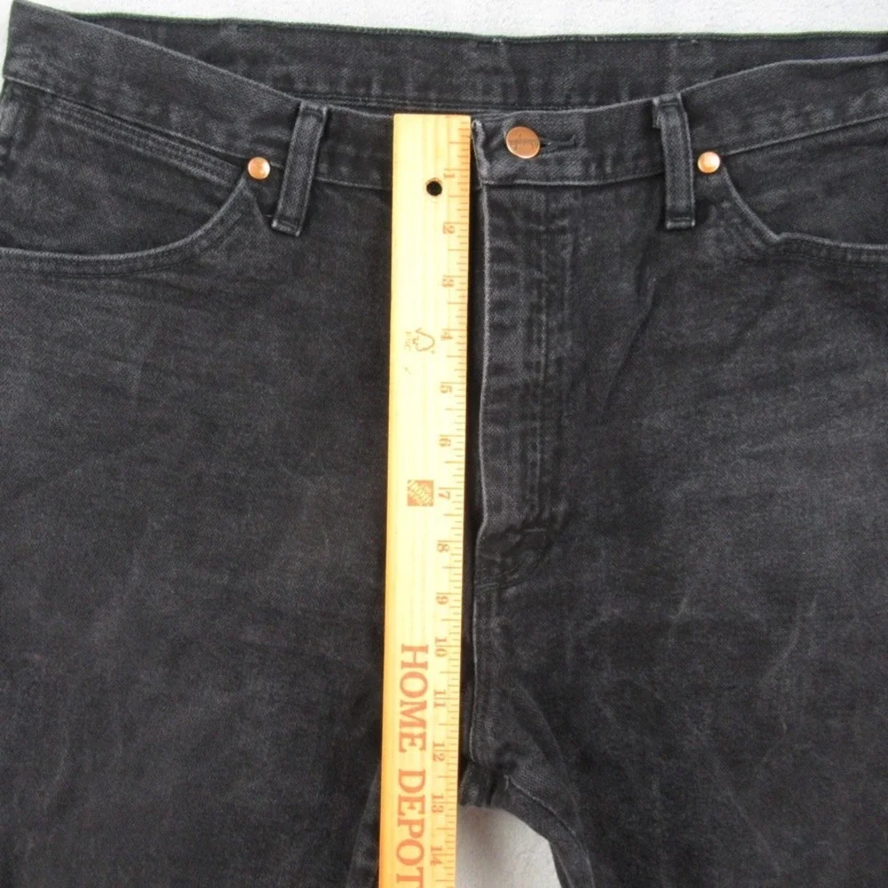 Wrangler Mens Black Cowboy Cut Original Fit Straight Leg Denim Jeans 36x32